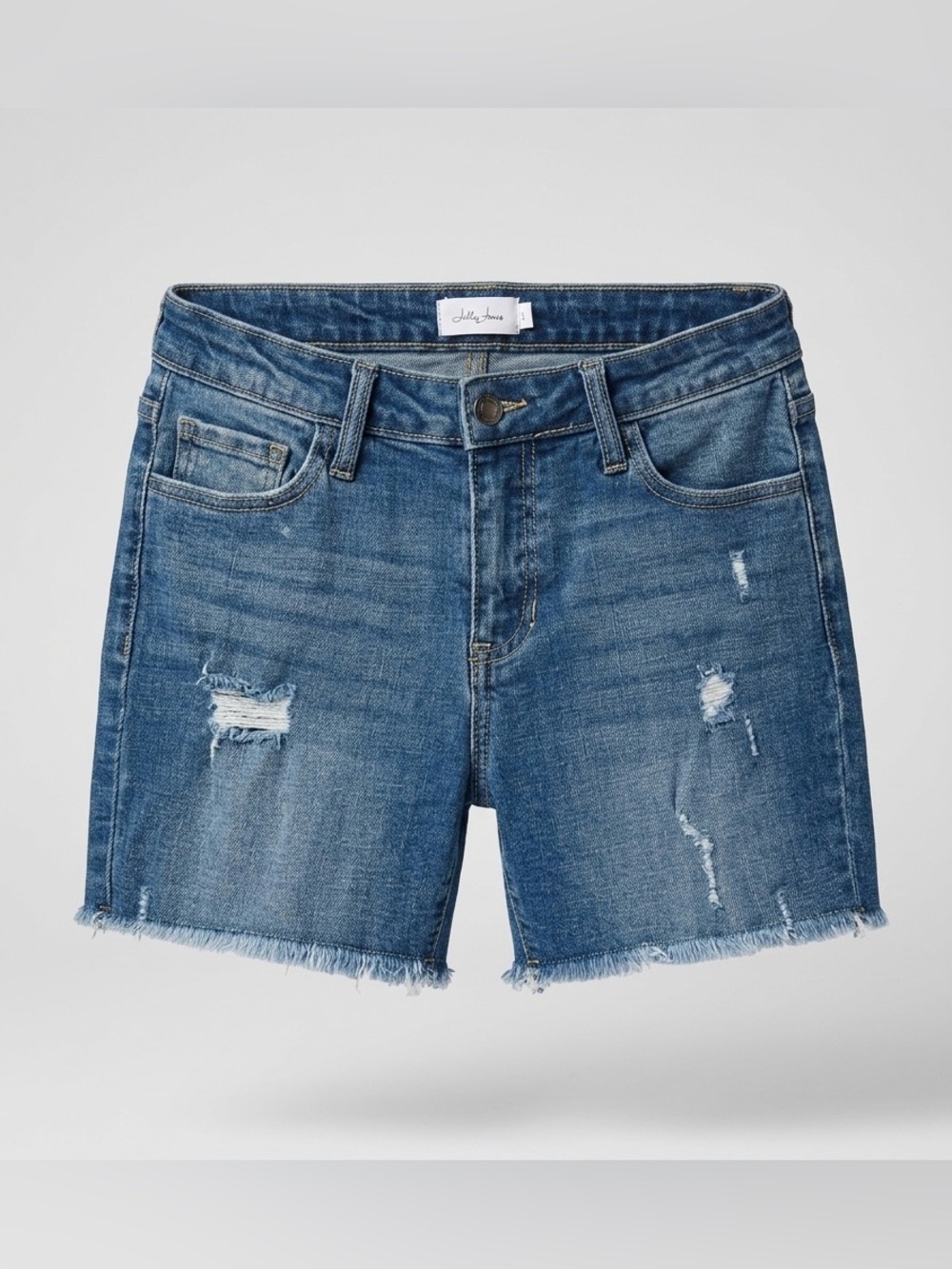 Jelly Jeans Distressed Medium Blue Denim Everyday Shorts - size large